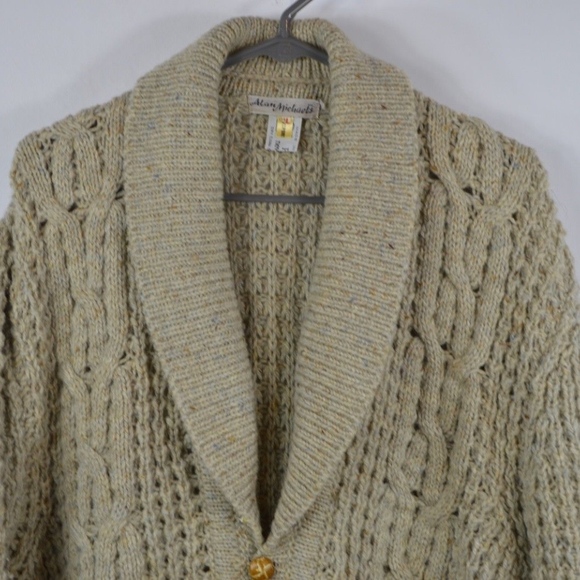Alan Michaels Mens XL Cable Knit Wool Sweater - Picture 2 of 6